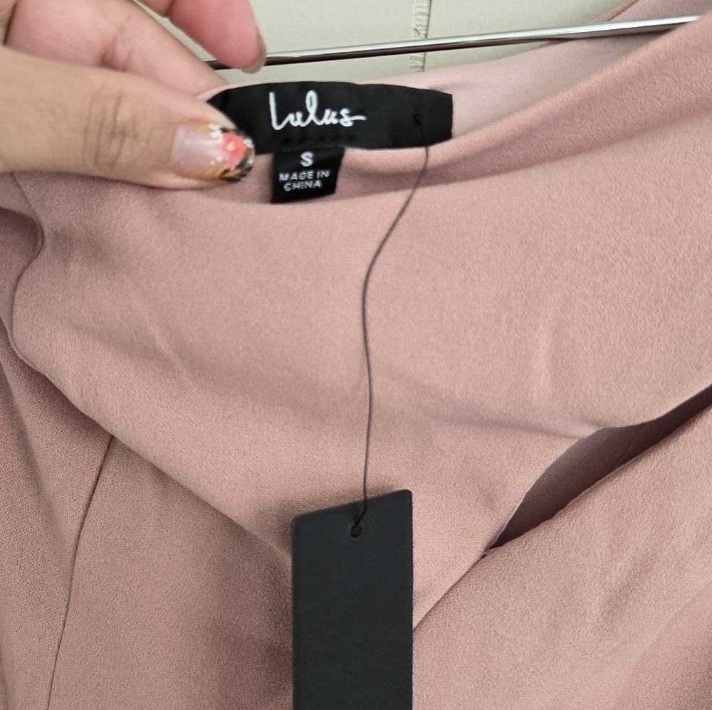 NWT Lulu's Pink One-Shoulder Midi Dress-Size S - Picture 3 of 9